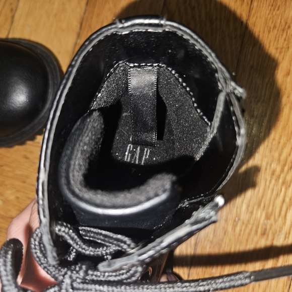GAP Kids Black Lace-Up Boots - Picture 6 of 7